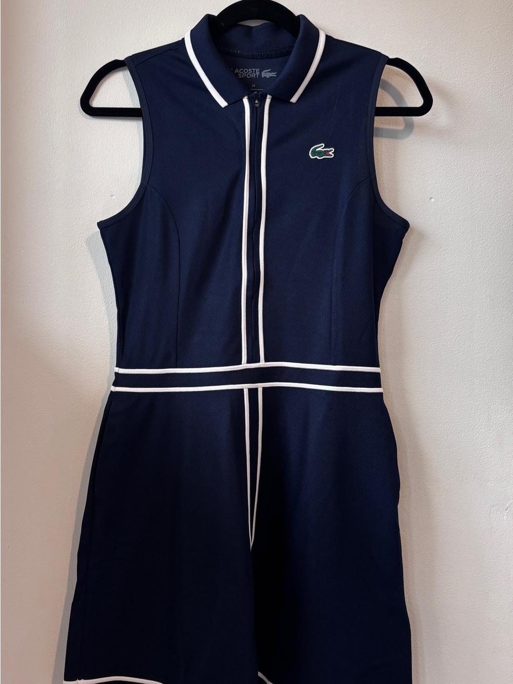Lacoste Navy Dress with White Piping